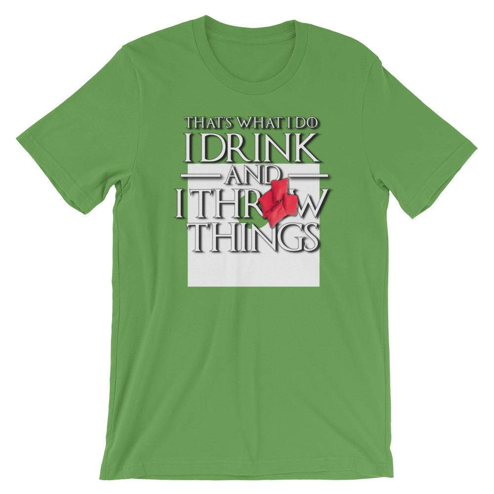 Cornhole I Drink and Throw Things Short-Sleeve Unisex T-Shirt