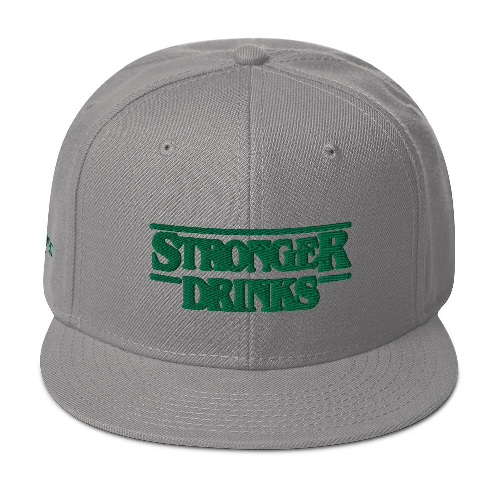 Stronger Drinks Green Snapback Hat