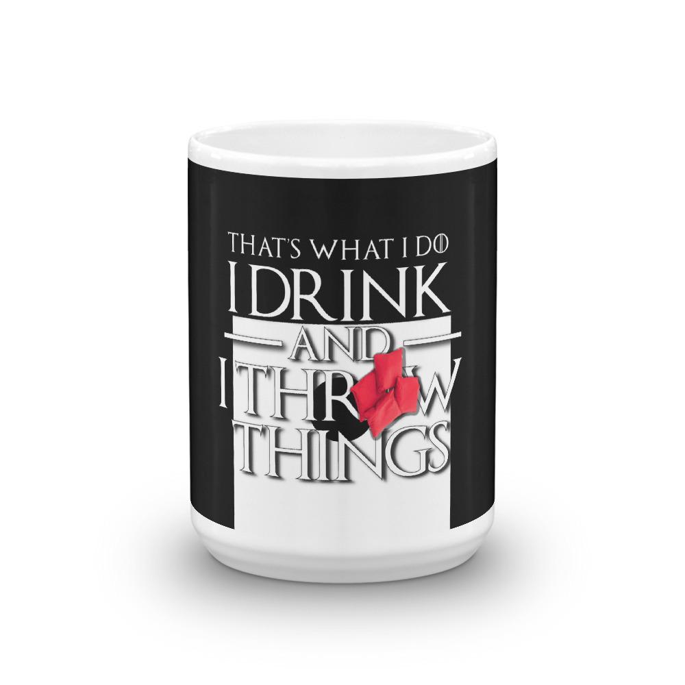 Cornhole Drink and Throw Things Mug