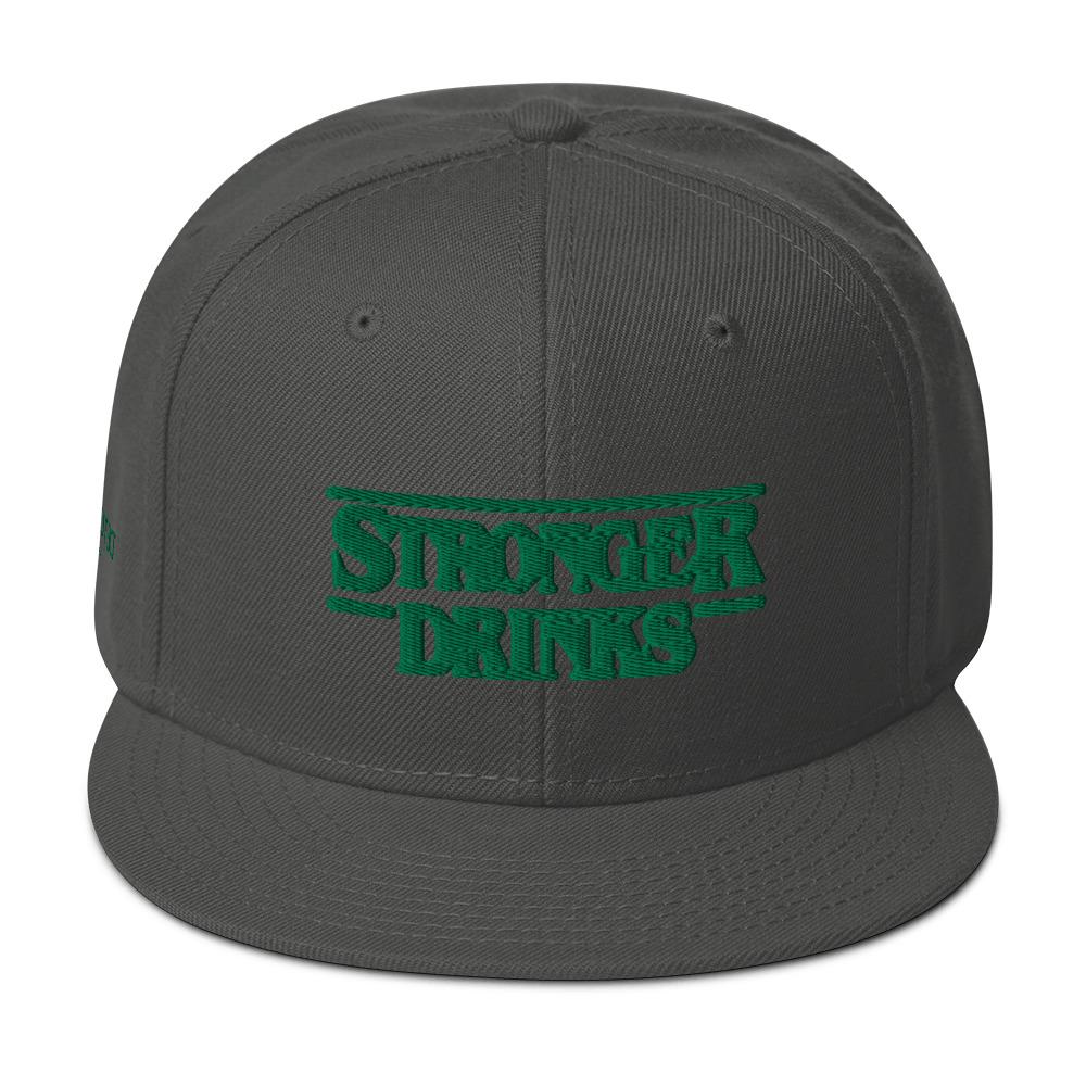 Stronger Drinks Green Snapback Hat