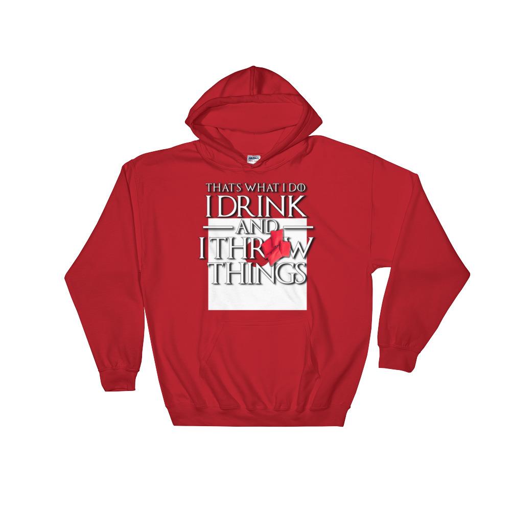Cornhole Drink and Throw Things Hooded Sweatshirt