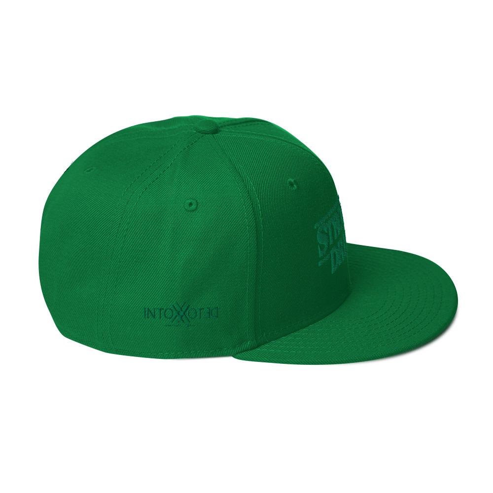 Stronger Drinks Green Snapback Hat