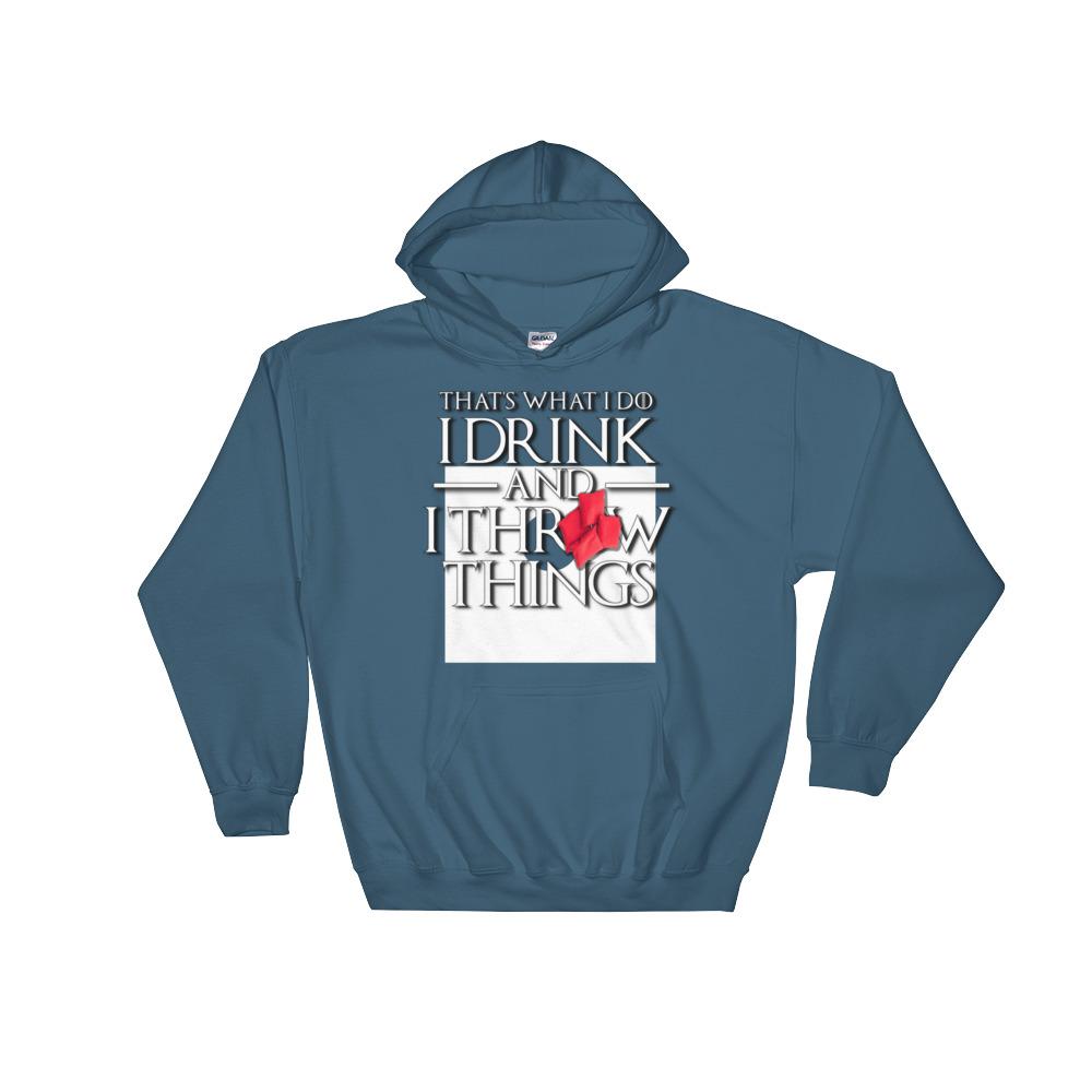 Cornhole Drink and Throw Things Hooded Sweatshirt