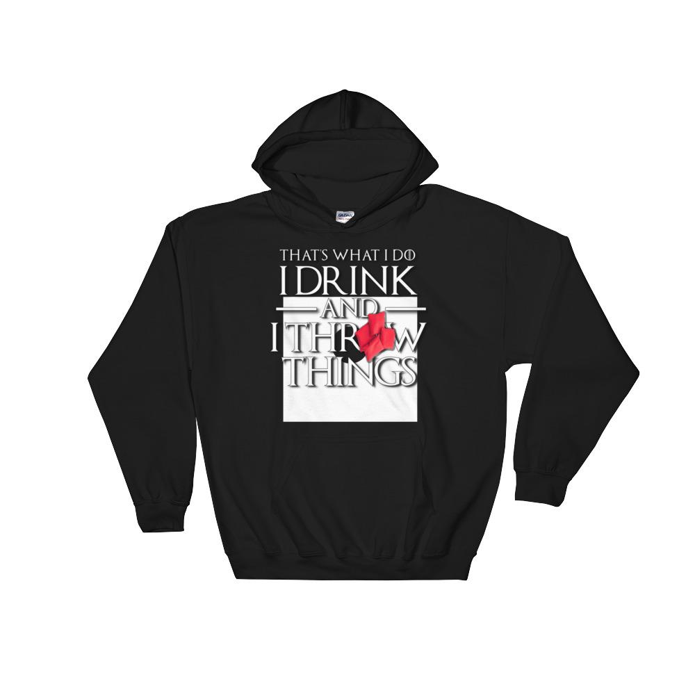 Cornhole Drink and Throw Things Hooded Sweatshirt