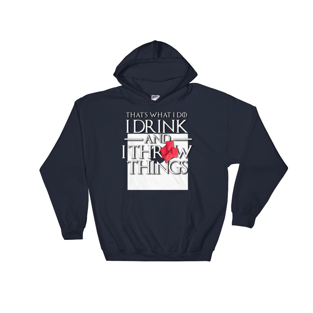 Cornhole Drink and Throw Things Hooded Sweatshirt