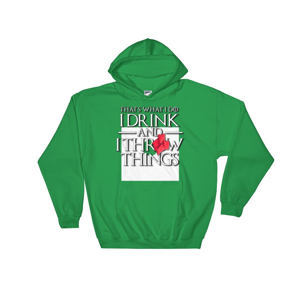 Cornhole Drink and Throw Things Hooded Sweatshirt