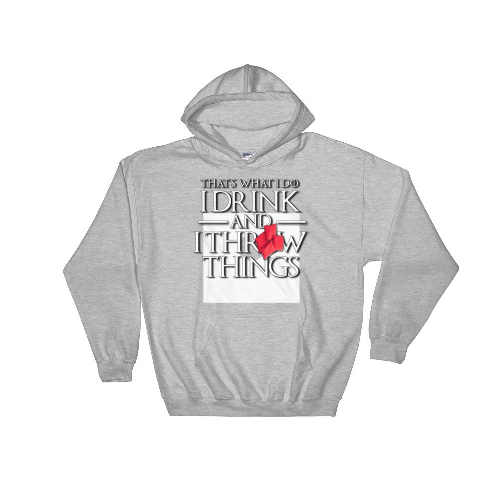 Cornhole Drink and Throw Things Hooded Sweatshirt