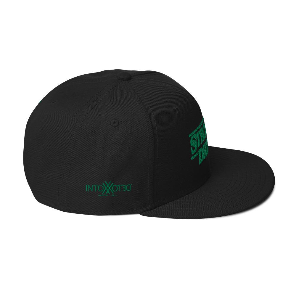 Stronger Drinks Green Snapback Hat