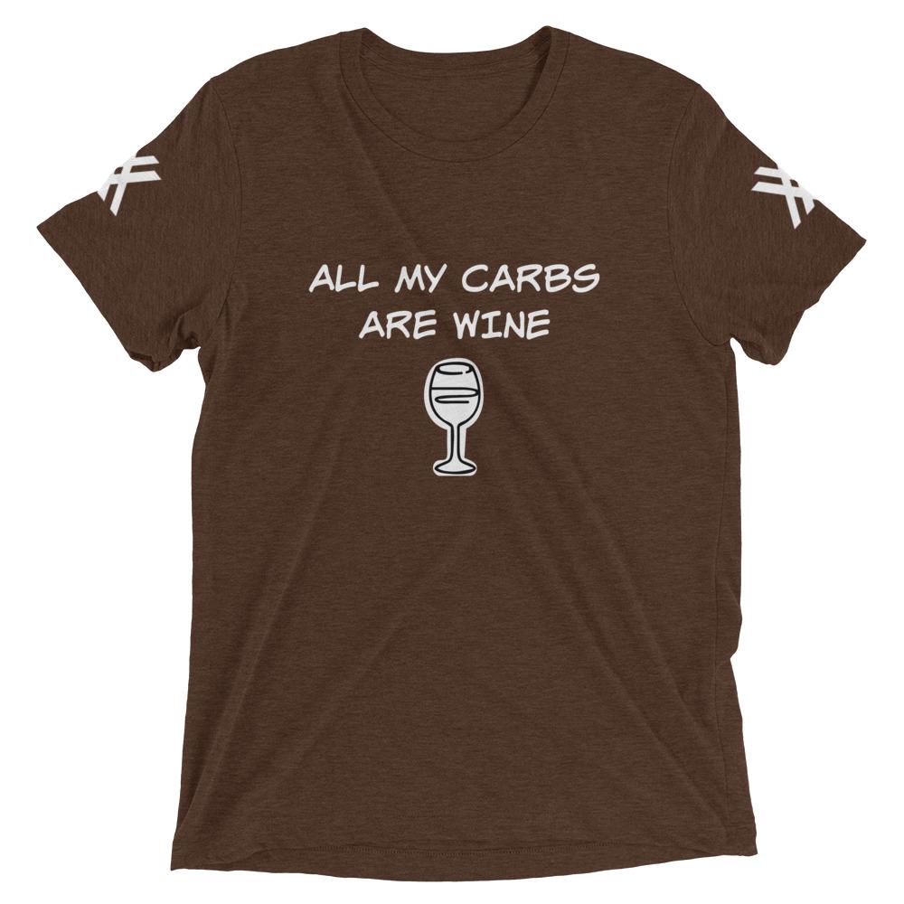 All My Carbs are Wine Short Sleeve T-shirt