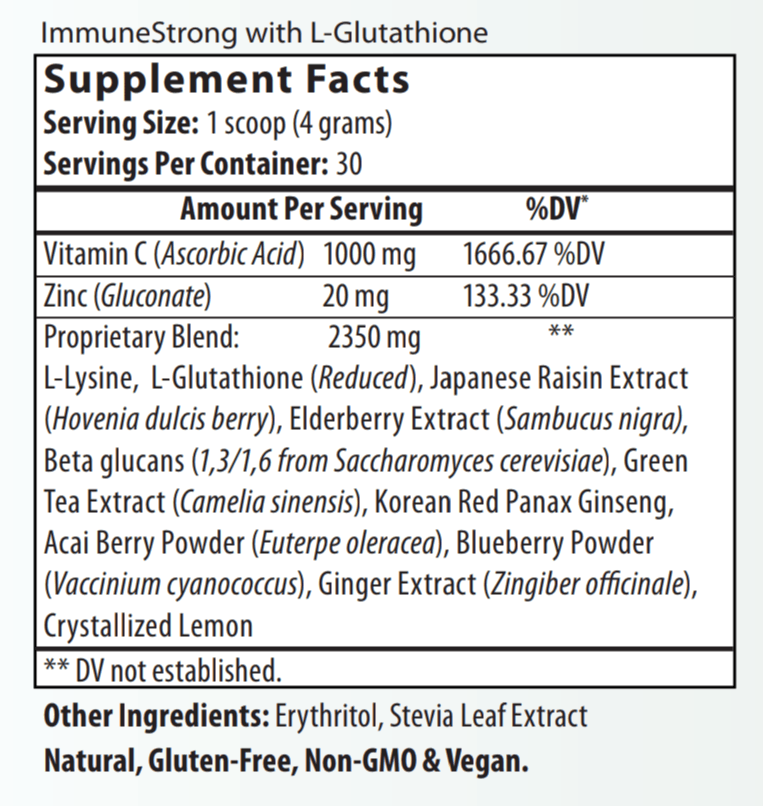 ImmuneStrong SuperBerry Lemonade 30-Day Supply