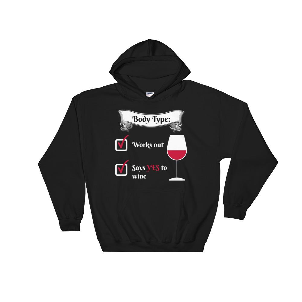 Says Yes to Wine Hooded Sweatshirt