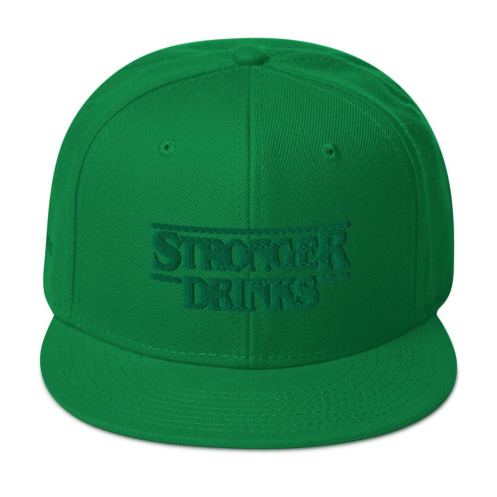 Stronger Drinks Green Snapback Hat