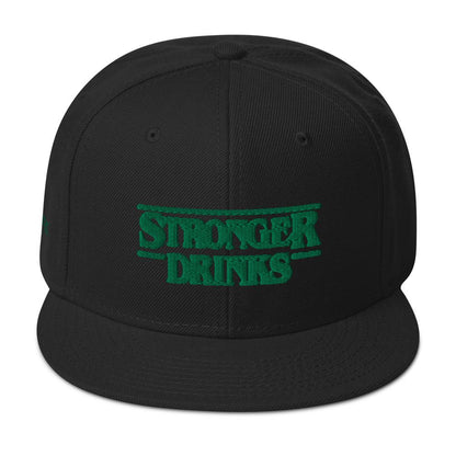 Stronger Drinks Green Snapback Hat