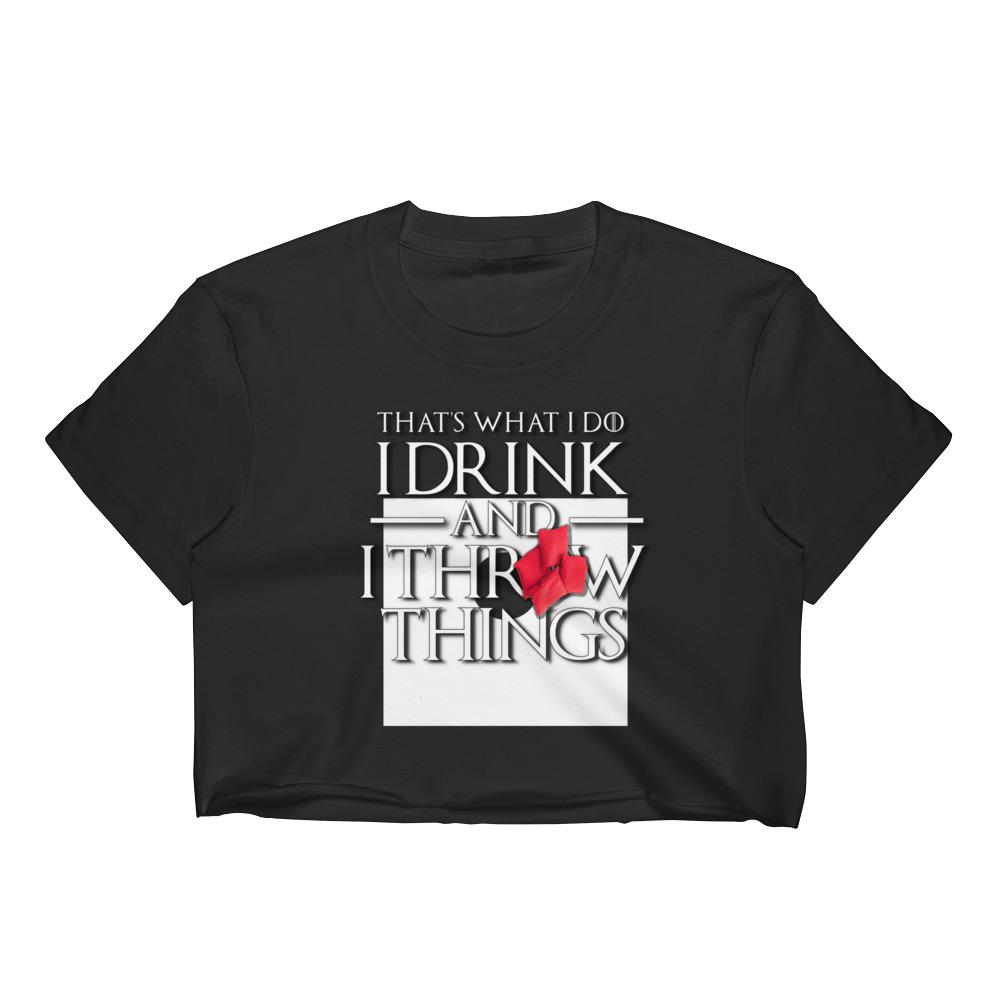 Cornhole Drink and Throw Things Women's Crop Top