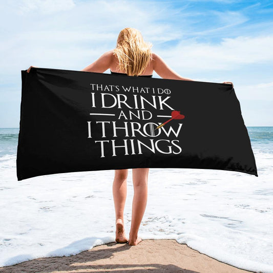 Darts Drink and Throw Things Towel