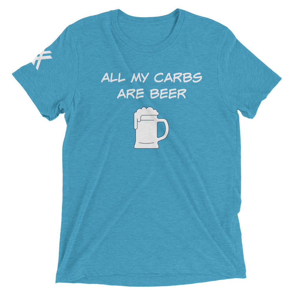All My Carbs are Beer Short sleeve t-shirt