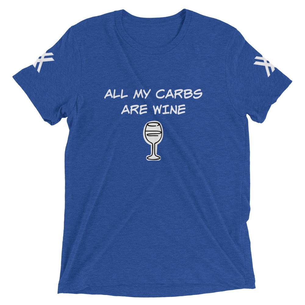 All My Carbs are Wine Short Sleeve T-shirt
